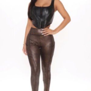 Fashion Nova Body Coated Leggings with Pockets